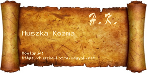 Huszka Kozma névjegykártya